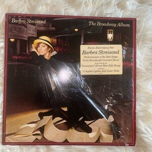 Barbra Streisand "The Broadway Album" – Burgundy Cover with Yellow Hat